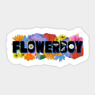 Flowerboy, music inspired design Sticker